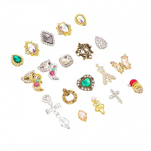 Стрази для нігтів Housoutil, 50 шт, діаманти кристали зі сплаву для манікюру, 3D аксесуари - Фото 1