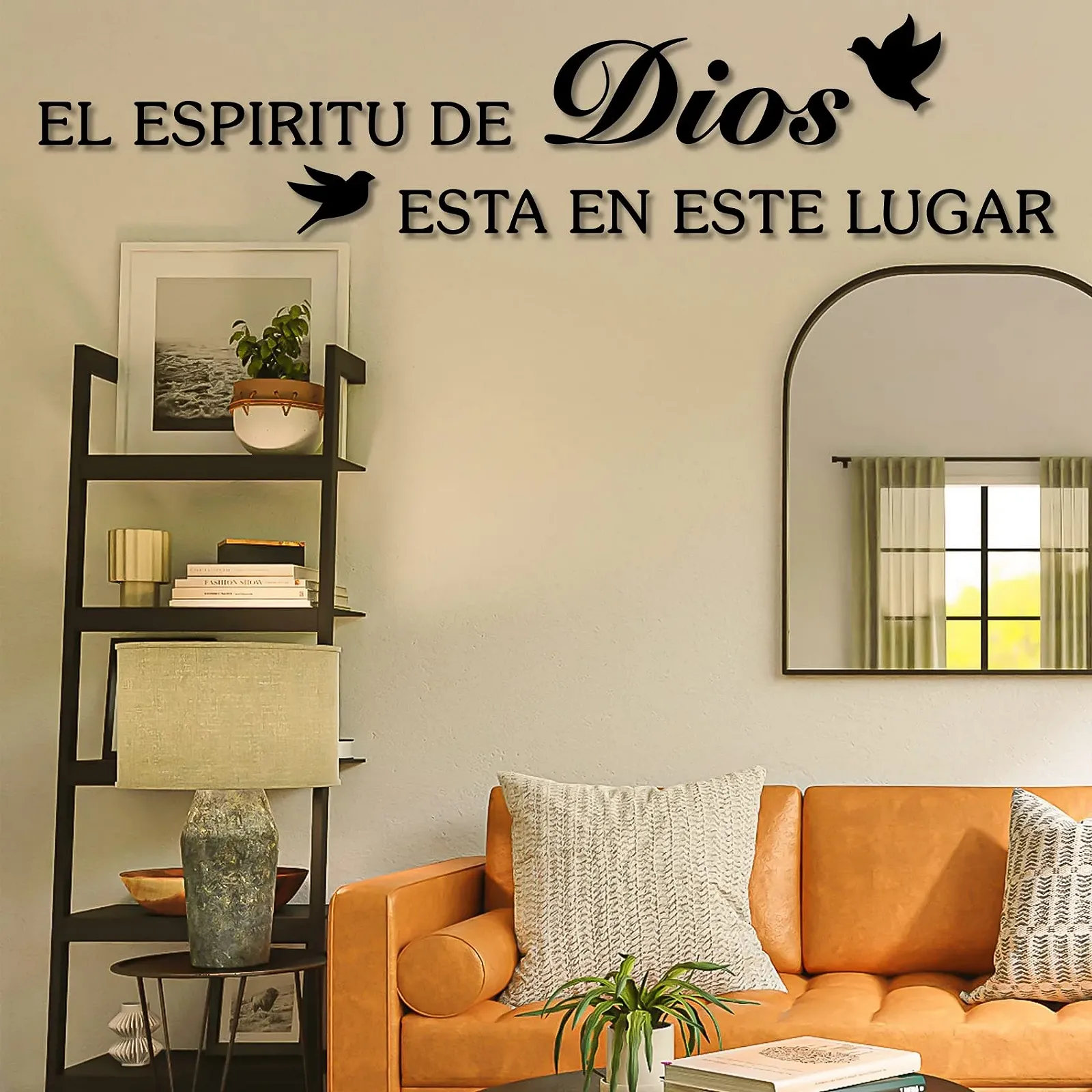 Наклейка на стіну Bible Verses El Espiritu De Dios Esta En Este Lugar 91,5 x 20 см Вінілова, фото №6