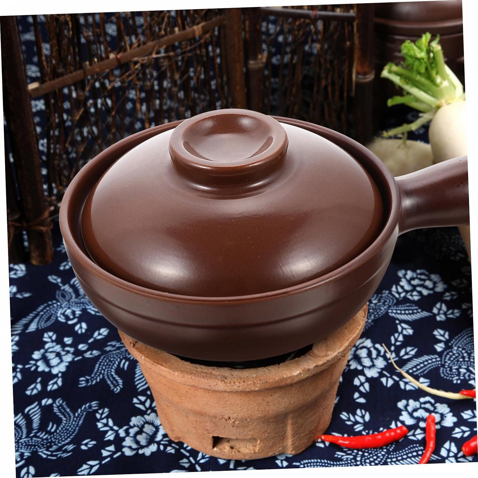 Набор кастрюль керамических GALPADA с ручкой термостойкий для тушения и духовки, фото №9