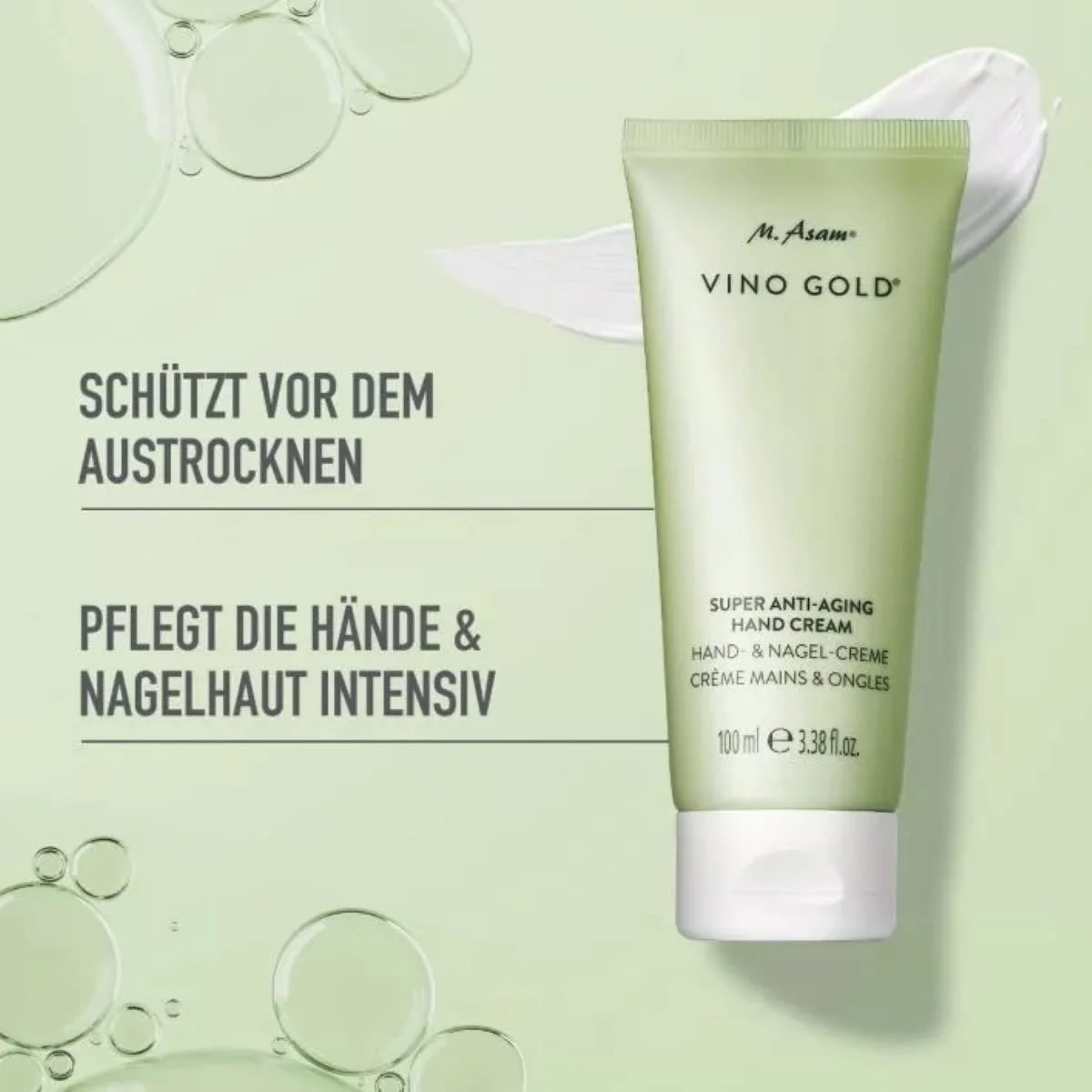 Крем для рук и ногтей M Asam Vino Gold Anti-Ageing 100 мл, фото №3