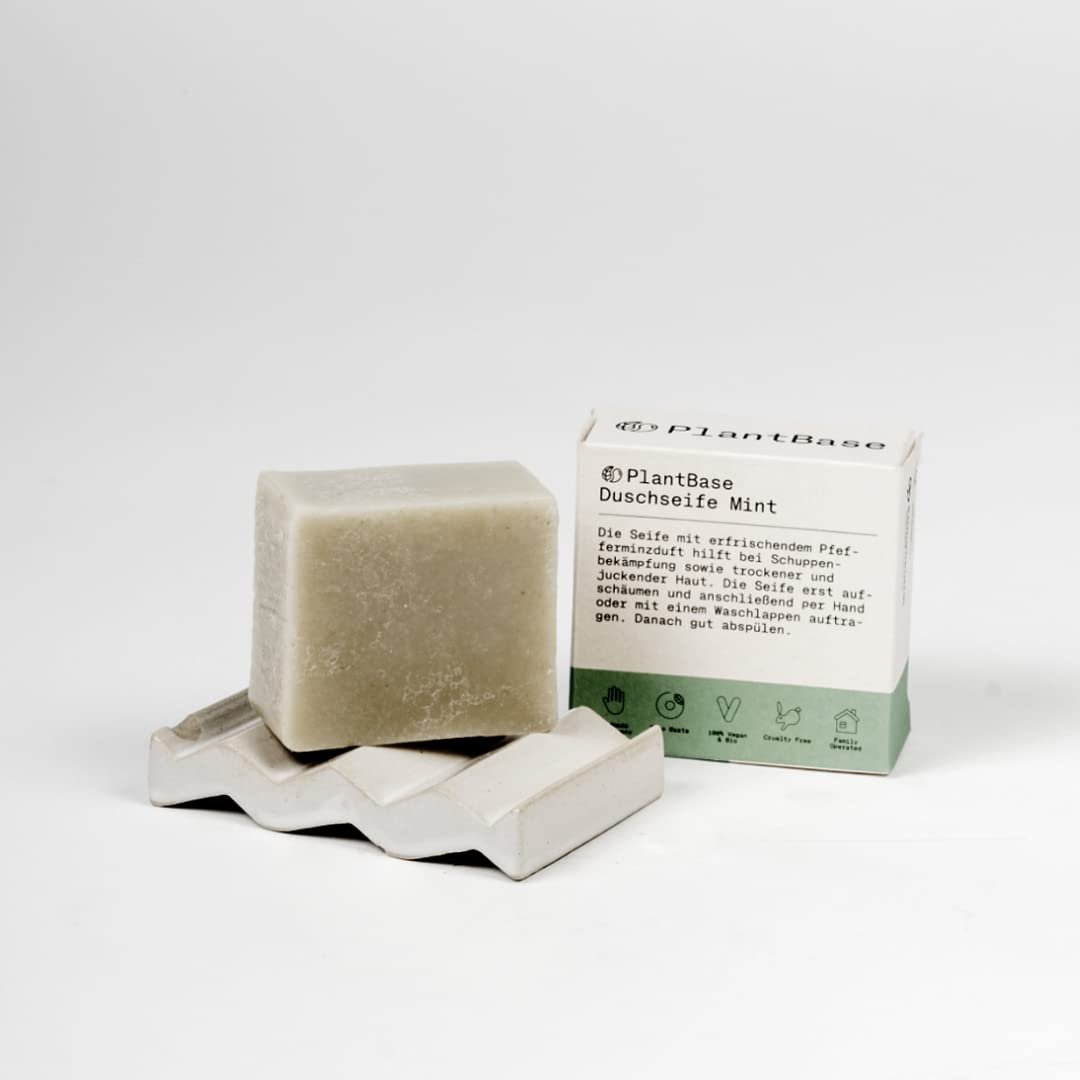 Твердий гель для душу PlantBase Mint для тіла та обличчя 100 г, фото №4