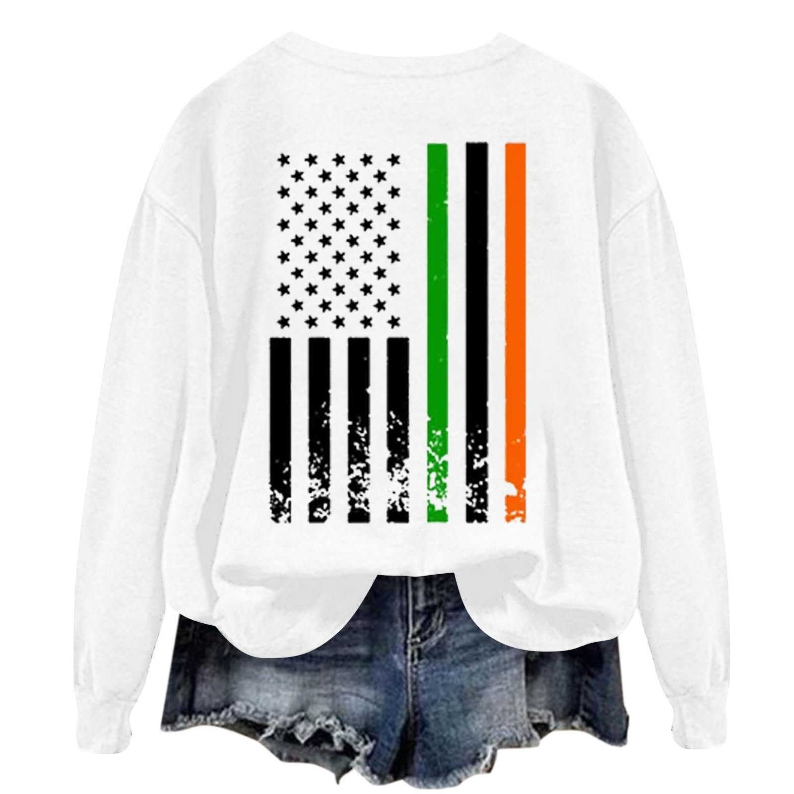 Женская толстовка Generisch Свободный крой Мягкий пуловер Осенняя модная праздничная одежда Женская одежда в стиле пэчворк на Хэллоуин Толстовка с длинными рукавами и карманом, фото №4