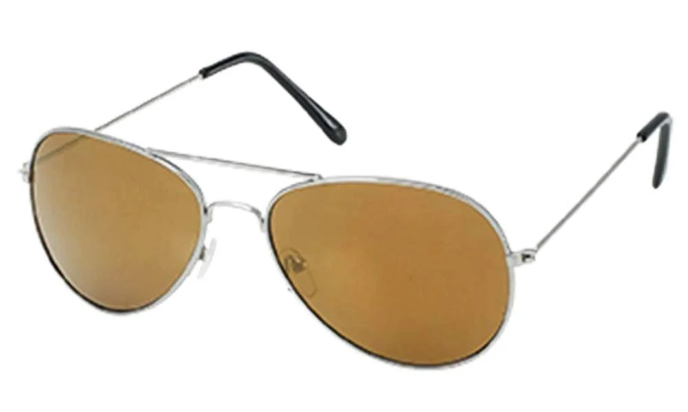 Сонцезахисні окуляри Авіатор Goggles Металева оправа Сріблястий, фото №1