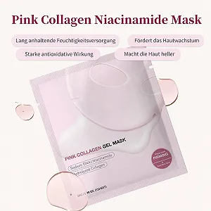 Маска Shefave Коллаген, розовая коллагеновая маска ночная, розовая коллагеновая гелевая маска-желе, с гидролизованным коллагеном и ниацинамидом для корейского ухода за кожей, коллагеновая ночная маска-обертывание, для упругости и эластичности synthetic.ua - Фото 1