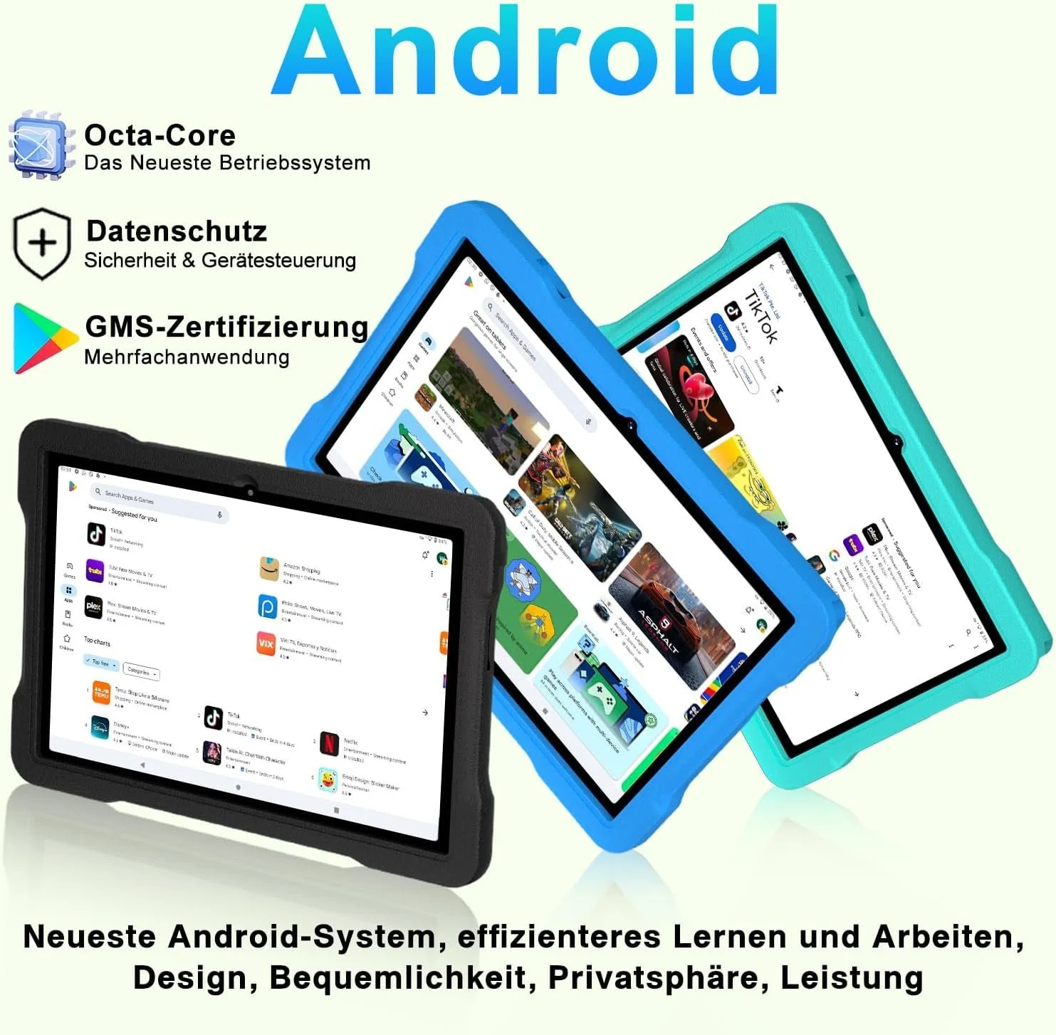 Планшет 10.1" UJJ U8 6+14/128Gb 8 ядер Android 14 6000 mAh Black, фото №3