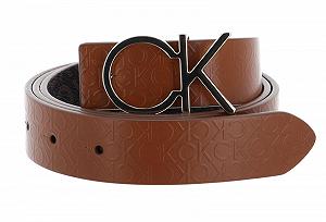 Ремень Calvin Klein Re-Lock CK Rev 30 мм W100 Коньяк / Коричневый Моно, Коньяк / Коричневый Моно - Фото 1