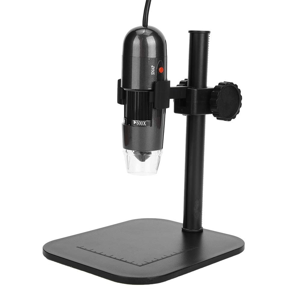 Цифровой микроскоп S04, 25x-600x USB-микроскоп с рычажным держателем, 8 LED-ламп, пластиковый корпус, DSP-Master, фото №3