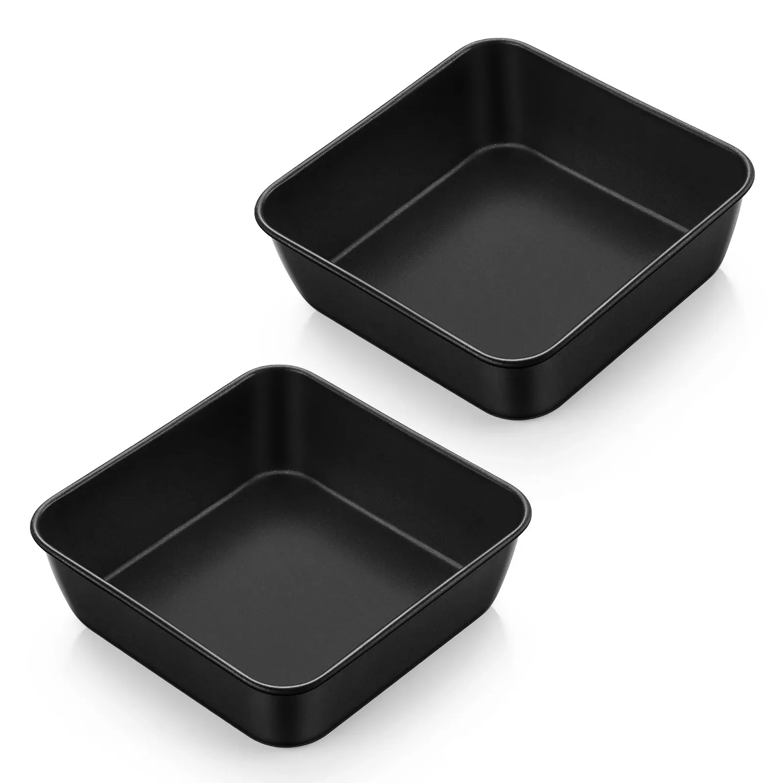 Набор форм для запекания Homikit 15,9 x 15,9 x 5 см 2 шт квадратные нержавеющая сталь антипригарные Черный, фото №1