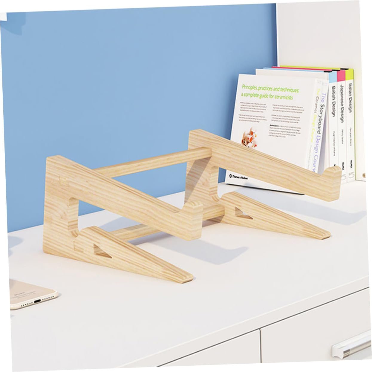 Підставка для ноутбука Дерев'яна Підставка для ноутбука Ергономічний Настільний, фото №5