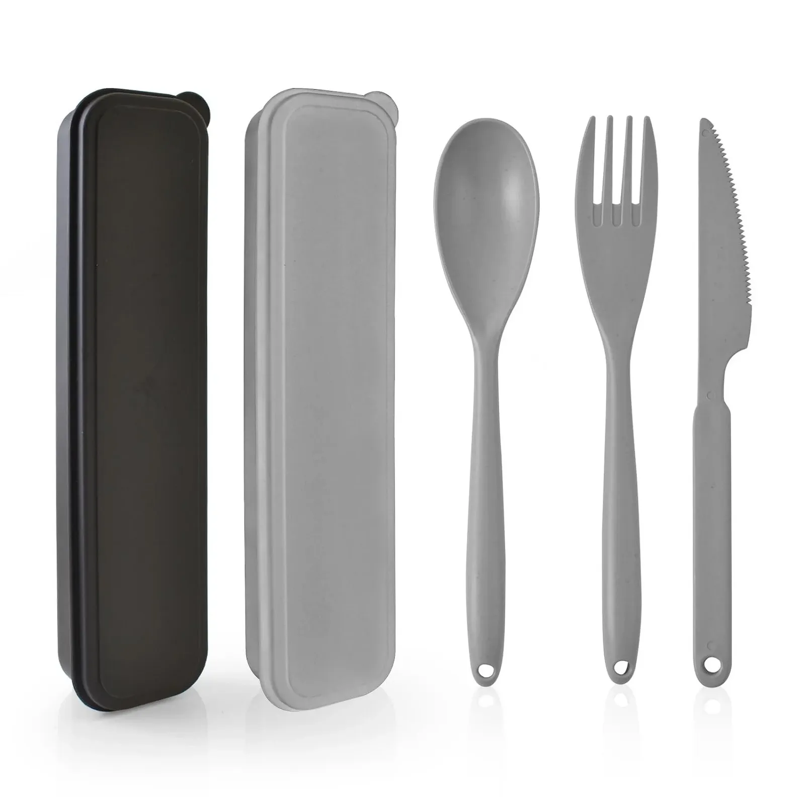 Дорожный набор столовых приборов с чемоданом, большой портативный, фото №1