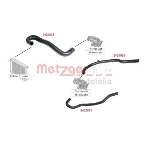 Шланг радіатора Metzger 2420029 для DACIA, фото №2