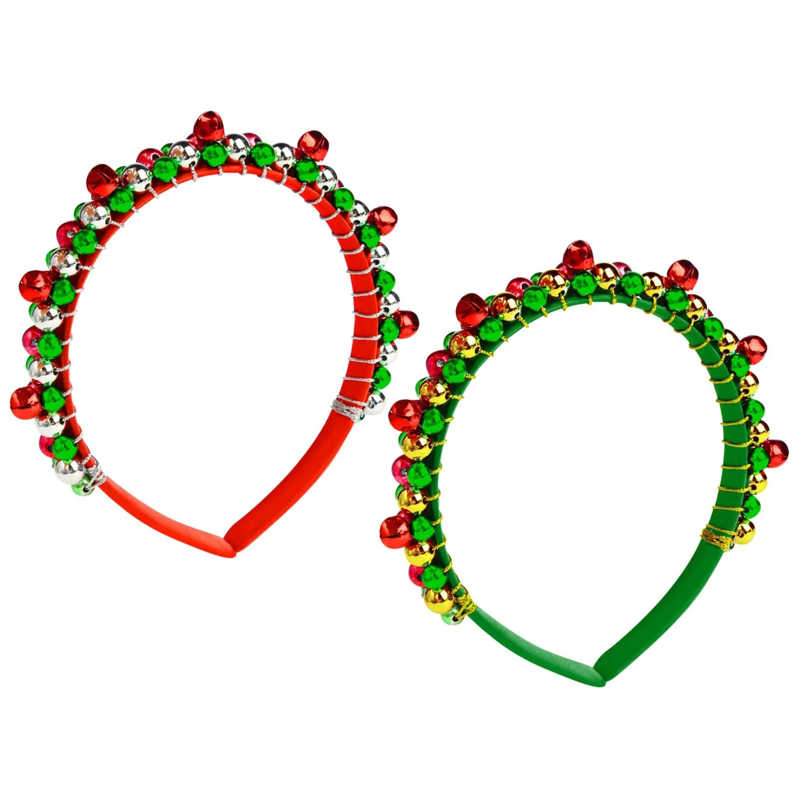 Різдвяний Обруч для Волосся з Дзвіночком Різдво Червоний Зелений, фото №1 Різдвяний Обруч для Волосся з Дзвіночком Різдво Червоний Зелений, фото №1