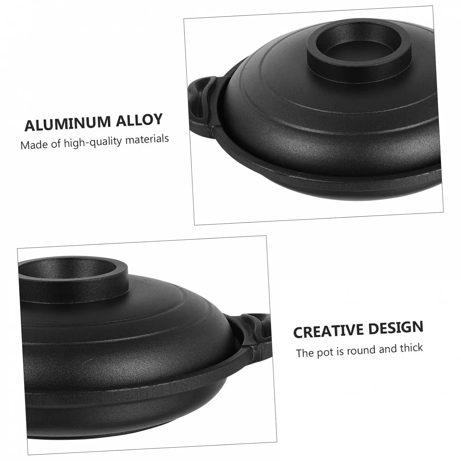 Кастрюля керамическая антипригарная с многослойным дном, быстрая теплопроводность, устойчивая к царапинам, фото №2