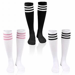 Женские гольфы в полоску (разноцветные), 3 пары - Фото 1