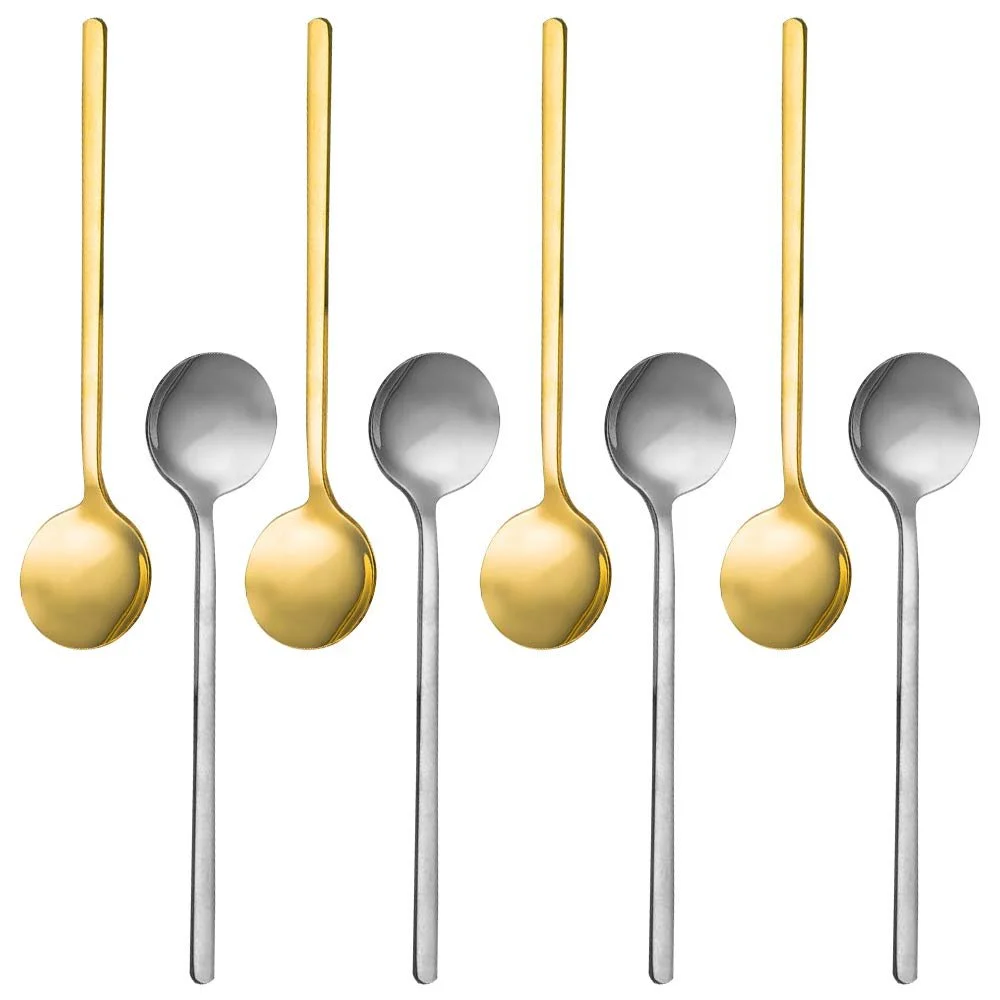 Ложка чайная SourceTon Мини Gold & Silver Gold Plated нержавеющая сталь 13 см, фото №1