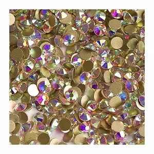 Стрази AB-кристали, плоска задня частина (SS16, 1440 шт.), AB SS40, 144 шт. - Фото 1