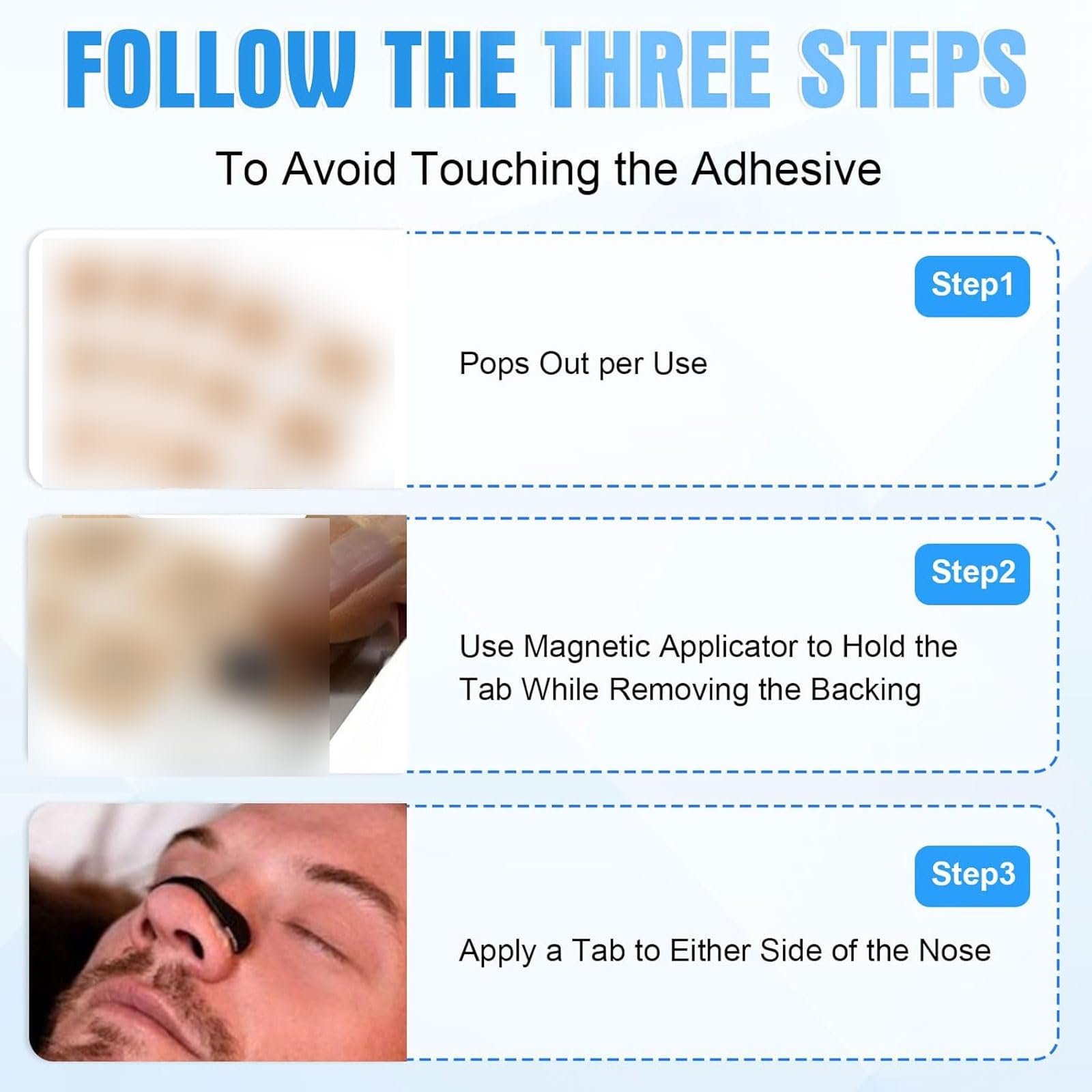 Разделитель для носа против храпа 120 штук Магнитная полоска для носа, фото №5