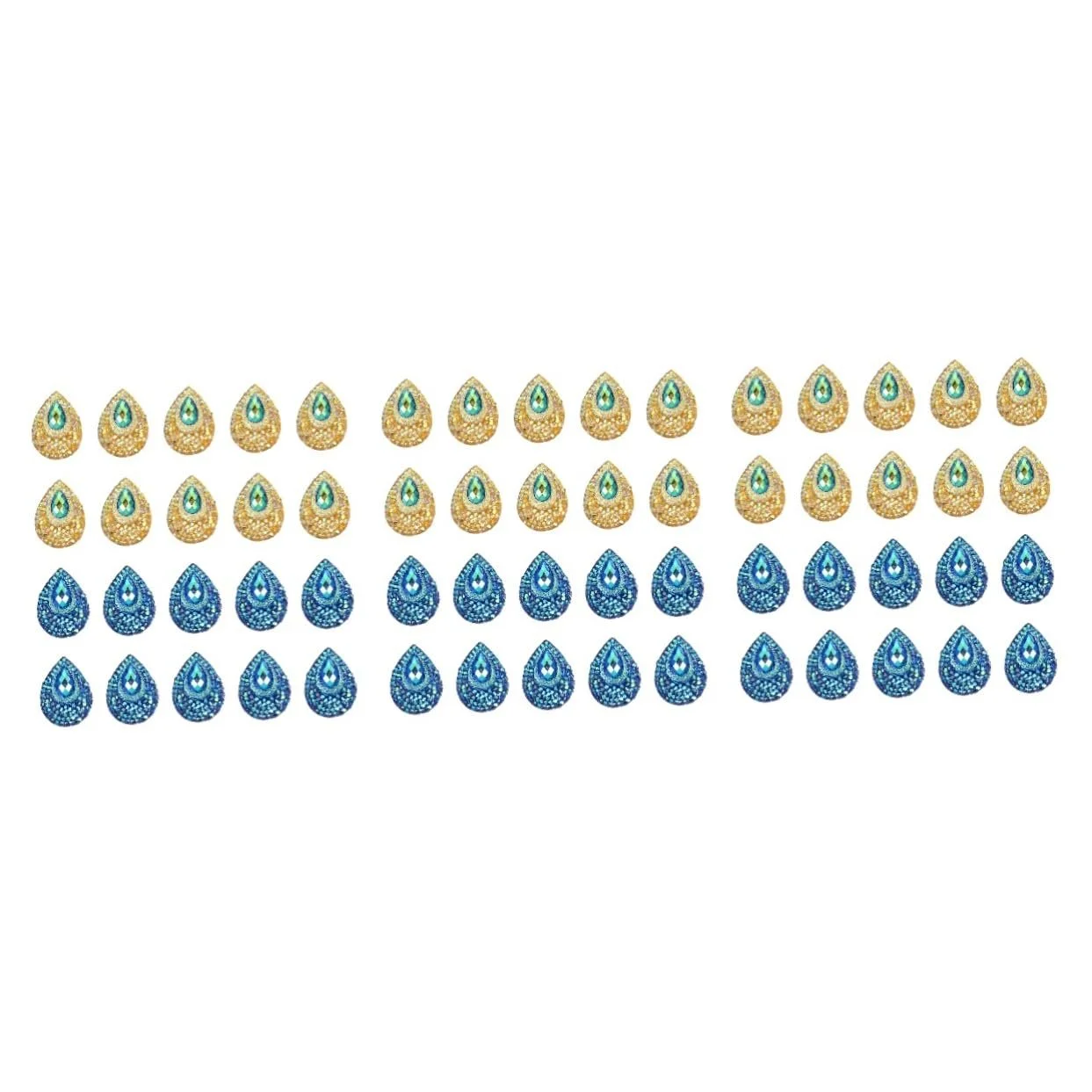 Стрази Краплеподібні NUOBESTY 300 штук, Кришталеві Стрази, Скляні, Плоска Основа, фото №1