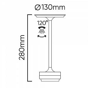 Настольная лампа LED Line Camelia LED аккумуляторная сенсорная USB-C Золотая synthetic.ua - Фото 1