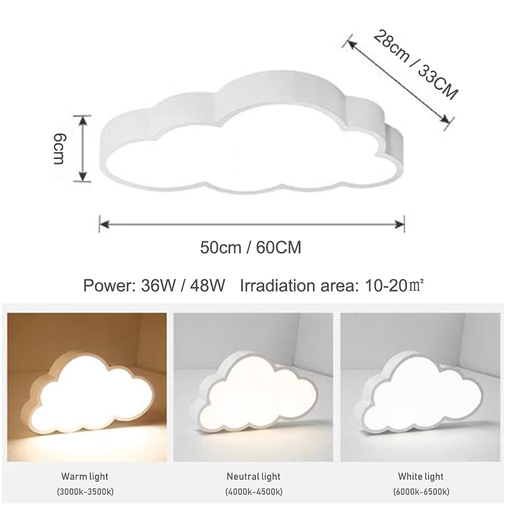 Светильник потолочный Wolken современный с регулировкой яркости LED детская акриловая люстра 50 см, фото №6