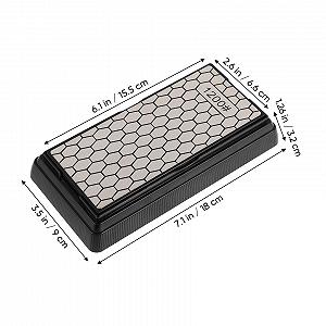 Точилка алмазная двухсторонняя С нескользящей подставкой Нержавеющая сталь synthetic.ua - Фото 1