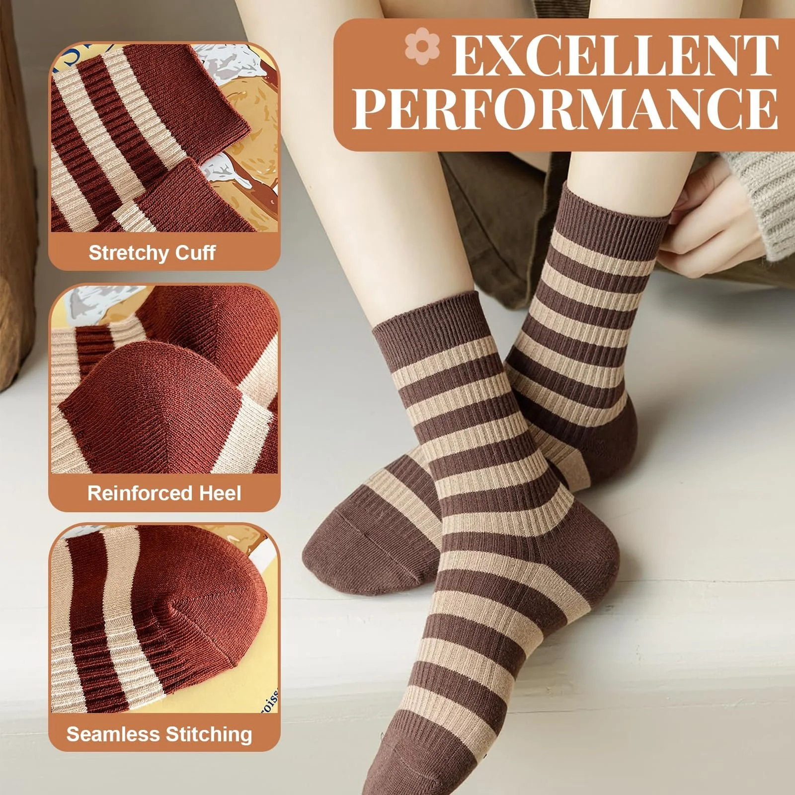 Шкарпетки в смужку Жіночі Барвисті, Розмір 35-38, фото №3 Шкарпетки в смужку Жіночі Барвисті, Розмір 35-38, фото №3