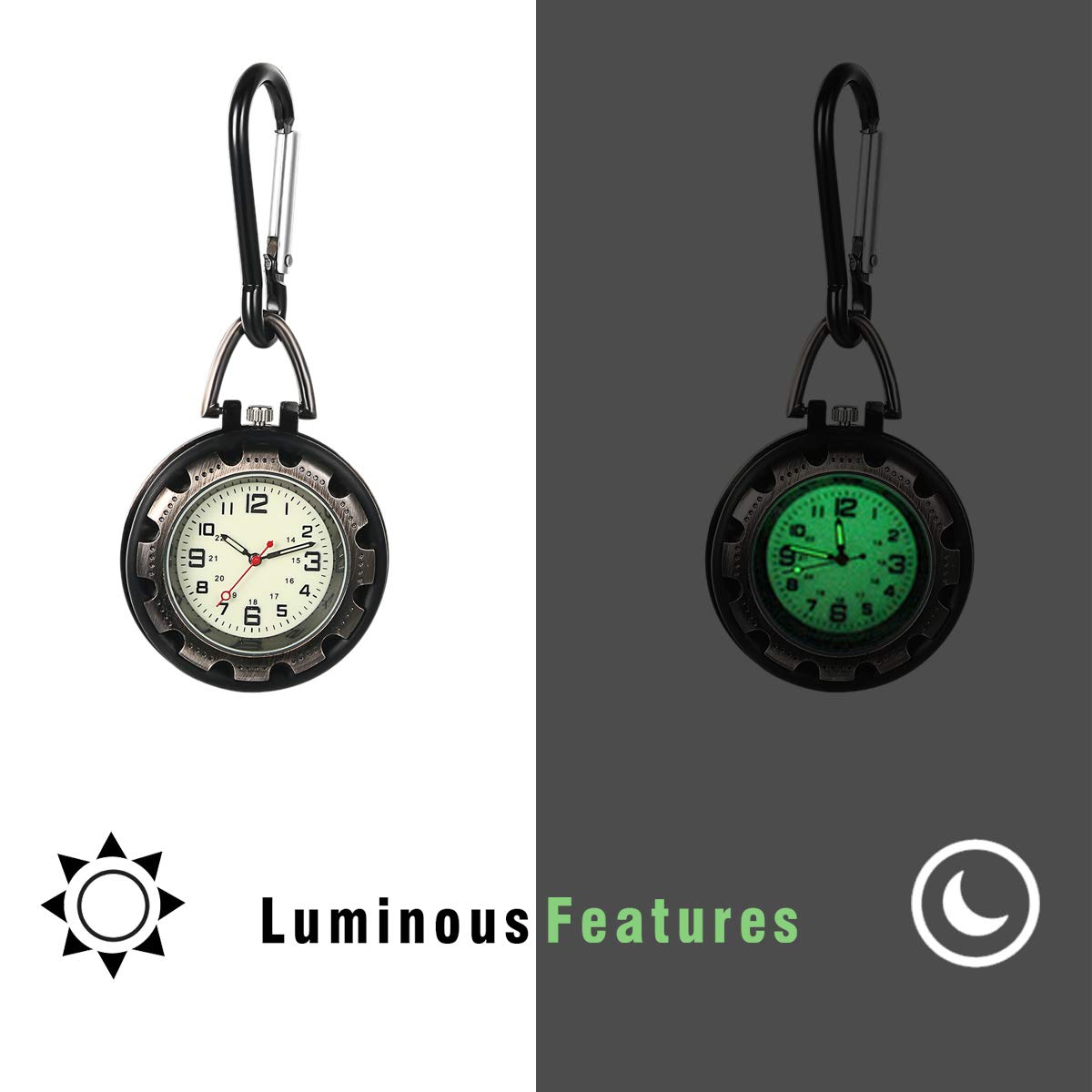 Портативний годинник Avaner Carabiner з карабіном, фото №4 Портативний годинник Avaner Carabiner з карабіном, фото №4