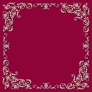 Скатертини одноразові Mank Pomp Airlaid 80 x 80 см 20 шт. бордово-кремові - Фото 1