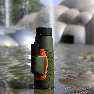 Монокуляр Teleskop HD водонепроникний 10x42 BAK4 чорний зелений - Фото 1