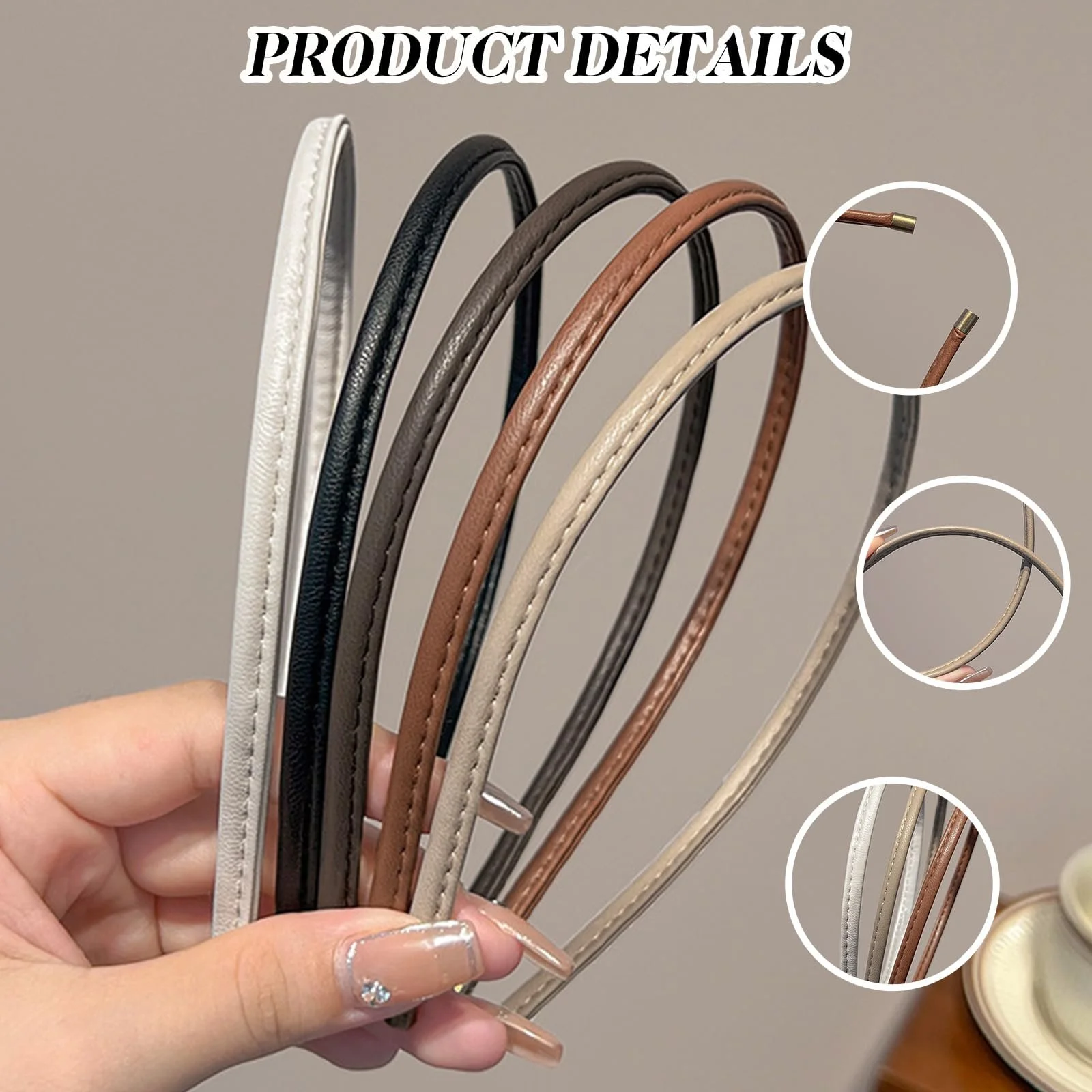 Тонкий Женский Обруч Комплект 5 штук, фото №3 Тонкий Женский Обруч Комплект 5 штук, фото №3