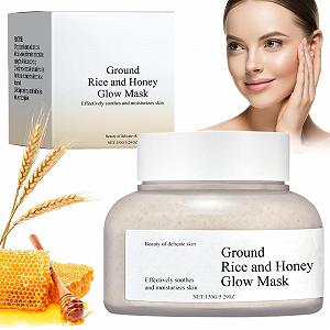 Маска для лица Рисовая Красота, Рисовая и Медовая Маска для Лица, Рисовая и Медовая Маска для Лица, Грязевая Маска для Ухода за Кожей, Питательная Маска для Красоты, Питательная Ночная Маска для Лица для Всех Типов Кожи, 150 г - Фото 1