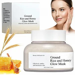 Маска для лица Рисовая Красота, Рисовая и Медовая Маска для Лица, Рисовая и Медовая Маска для Лица, Грязевая Маска для Ухода за Кожей, Питательная Маска для Красоты, Питательная Ночная Маска для Лица для Всех Типов Кожи, 150 г - Фото 1