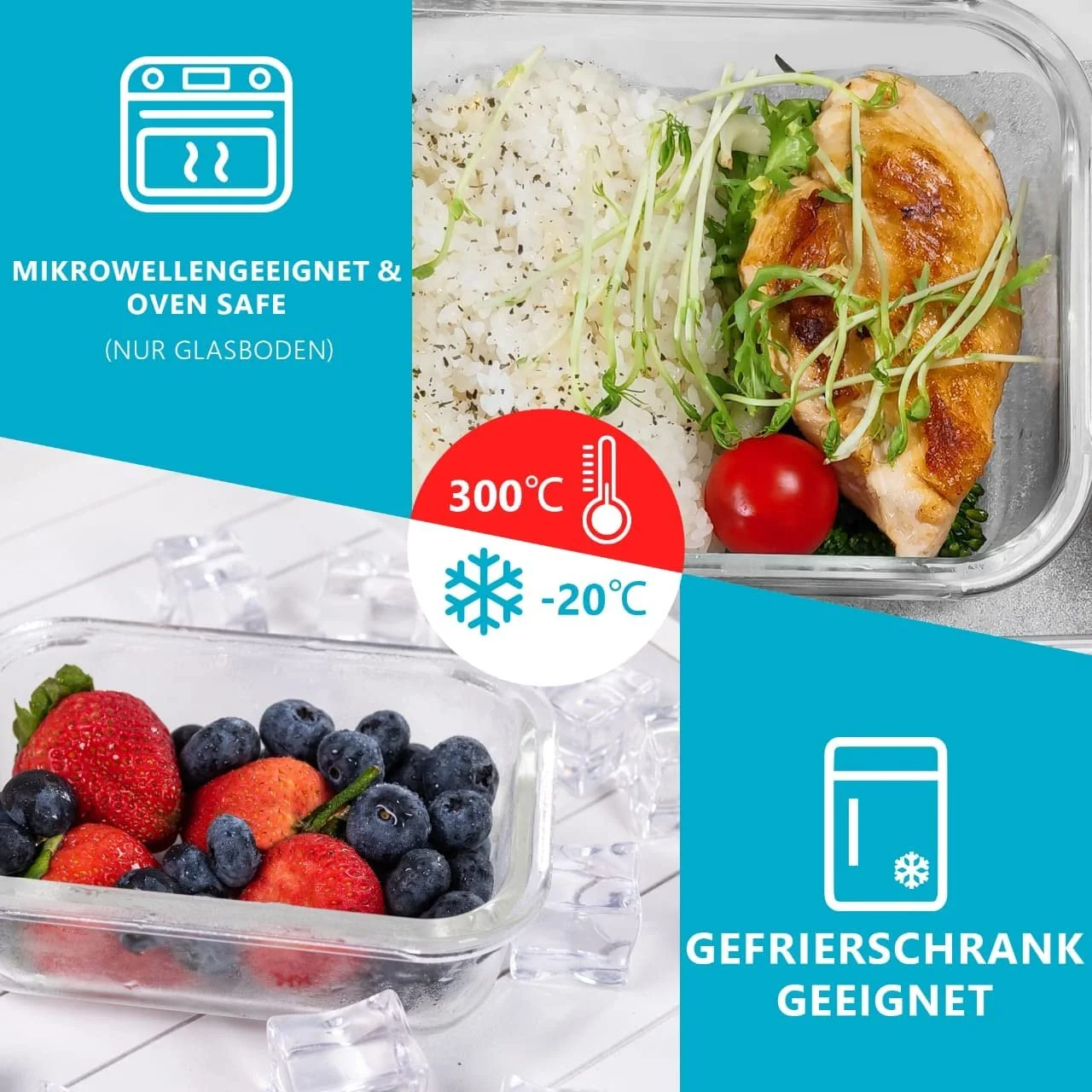 Контейнери для продуктів Igluu 840 мл Скляні Набір 5 шт, фото №3 Контейнери для продуктів Igluu 840 мл Скляні Набір 5 шт, фото №3