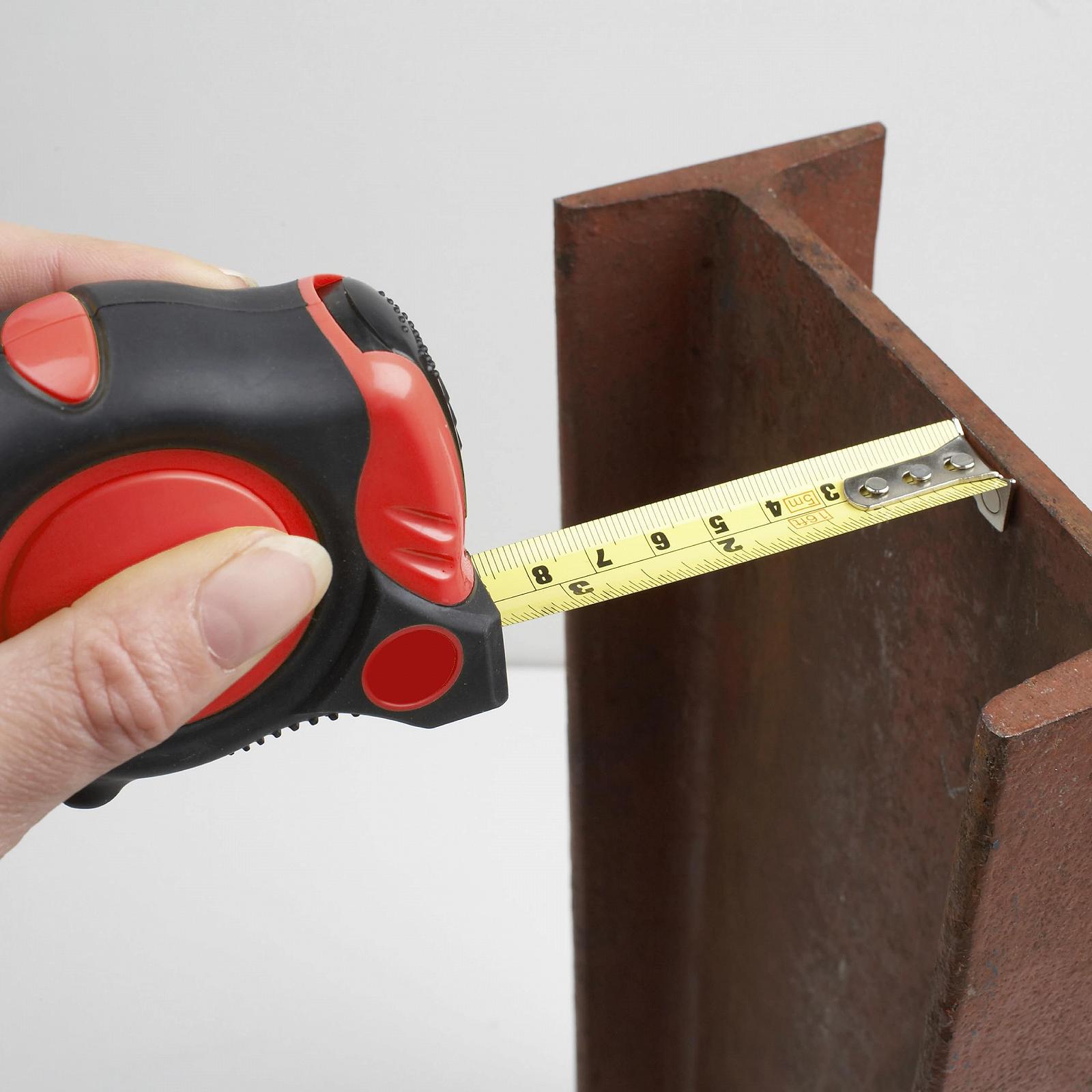 Рулетка Meistercraft Набір 2 штуки 5 м & 7.5 м Магнітний кінцевий гачок Автоматична функція котушки Точна шкала в метрах та дюймах, фото №4