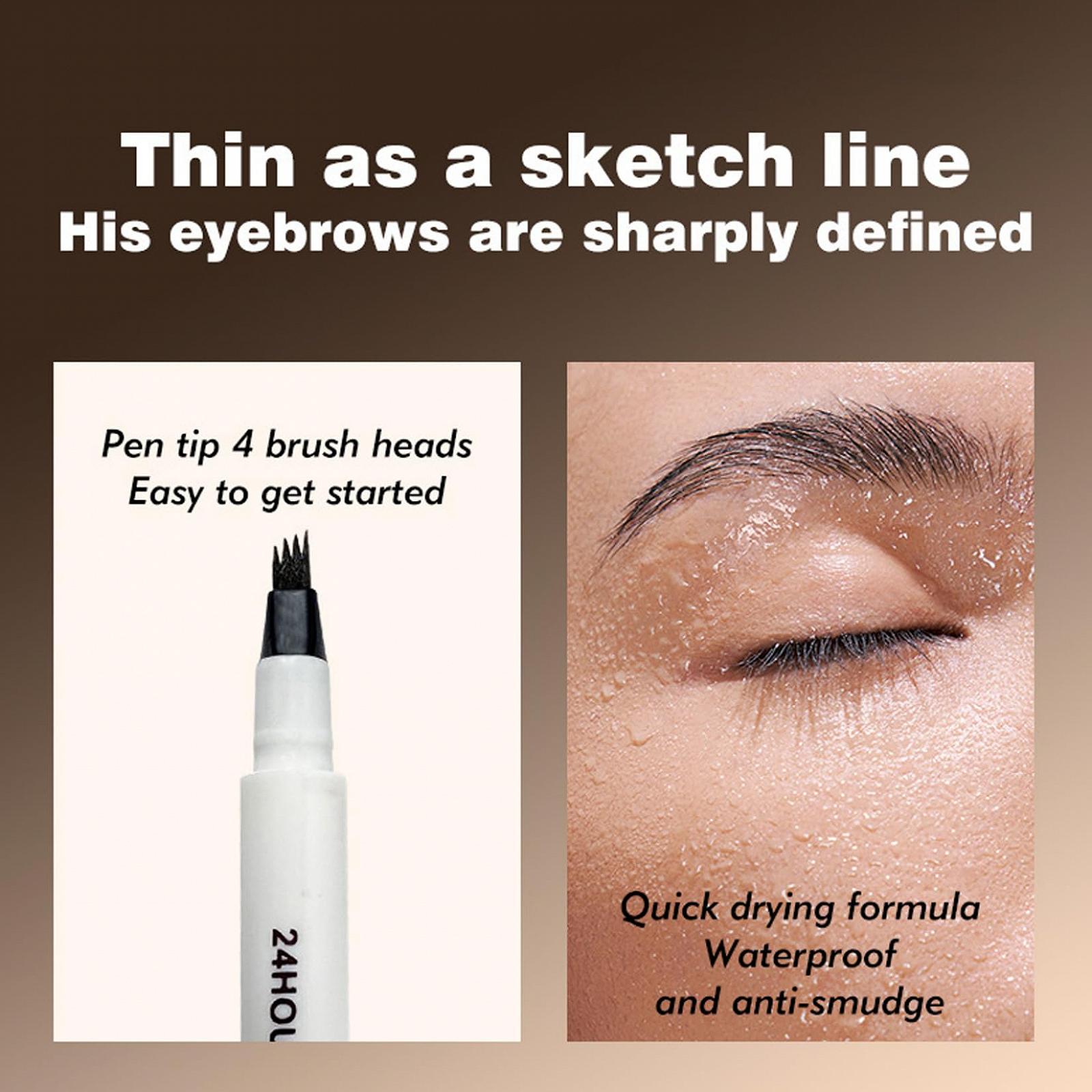 Олівець Eyeliner Augenbrauenstift 4-zeitlich 2pcs натуральний темний кави, фото №2