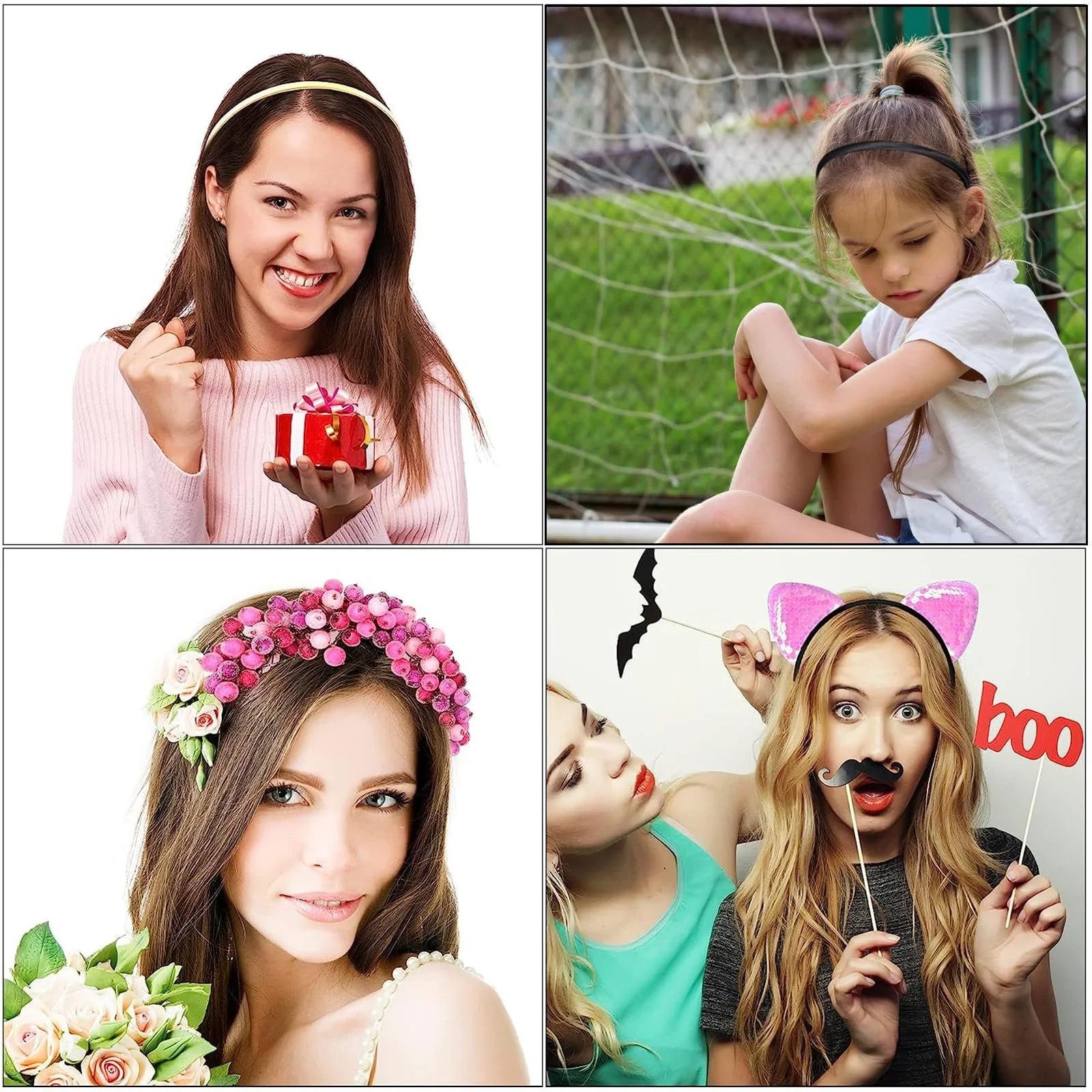 Обруч Металлический 8 x Золотой + 8 x Серебряный + 8 x Черный, фото №8