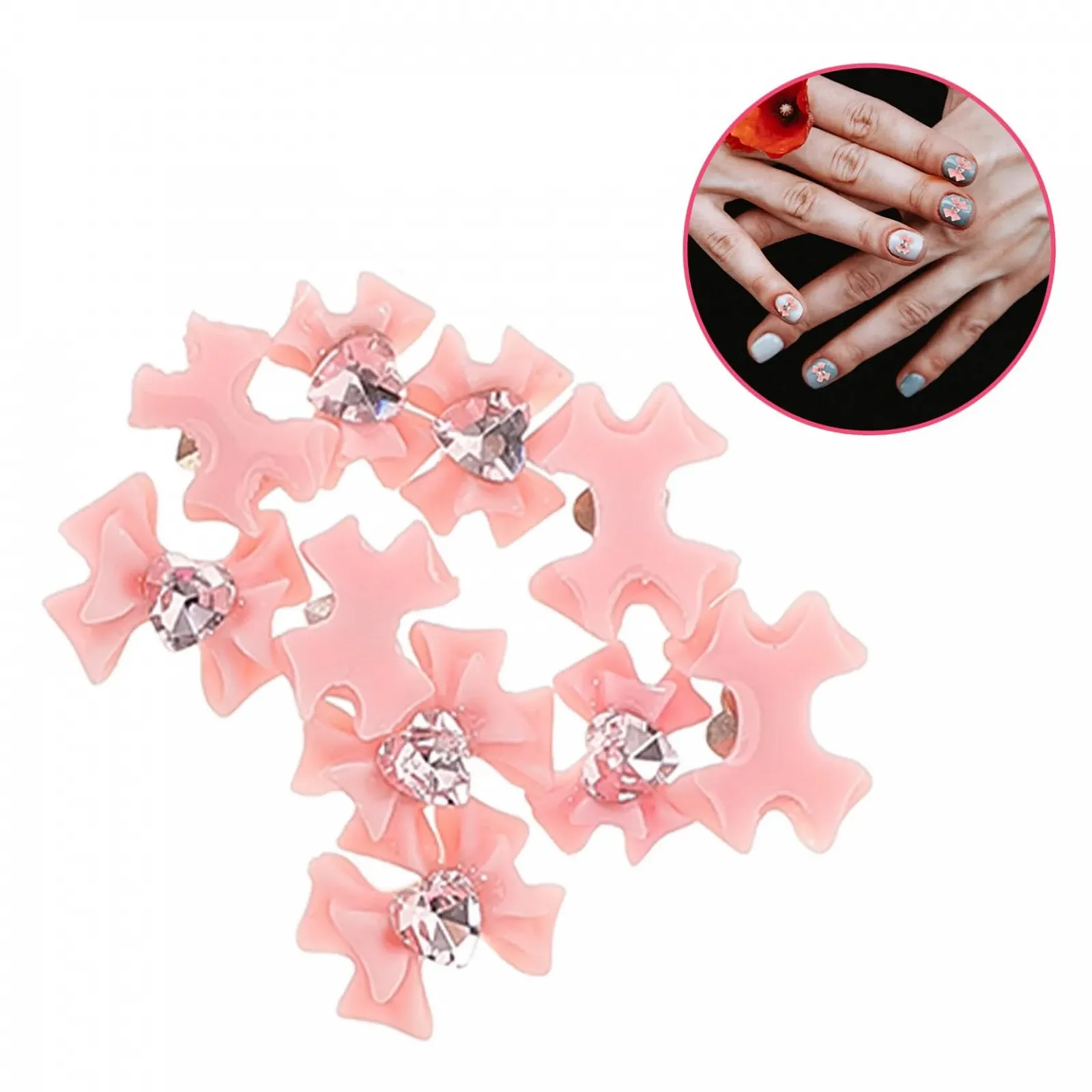 Подвеска для ногтей Бант Beavorty 160 шт. Смола, фото №6