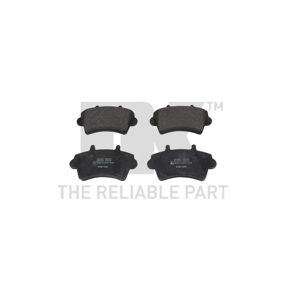 Комплект тормозных колодок, дисковый тормоз NK 223631 для NISSAN OPEL RENAULT VAUXHALL, фото №1