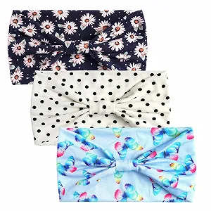 Пов'язка на голову Спортивна Жіноча 3 шт Еластична Бавовняна Широка synthetic.ua - Фото 1