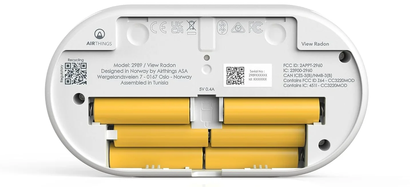 Детектор радону  та якості повітря Airthings View Radon 2989 Білий, фото №3
