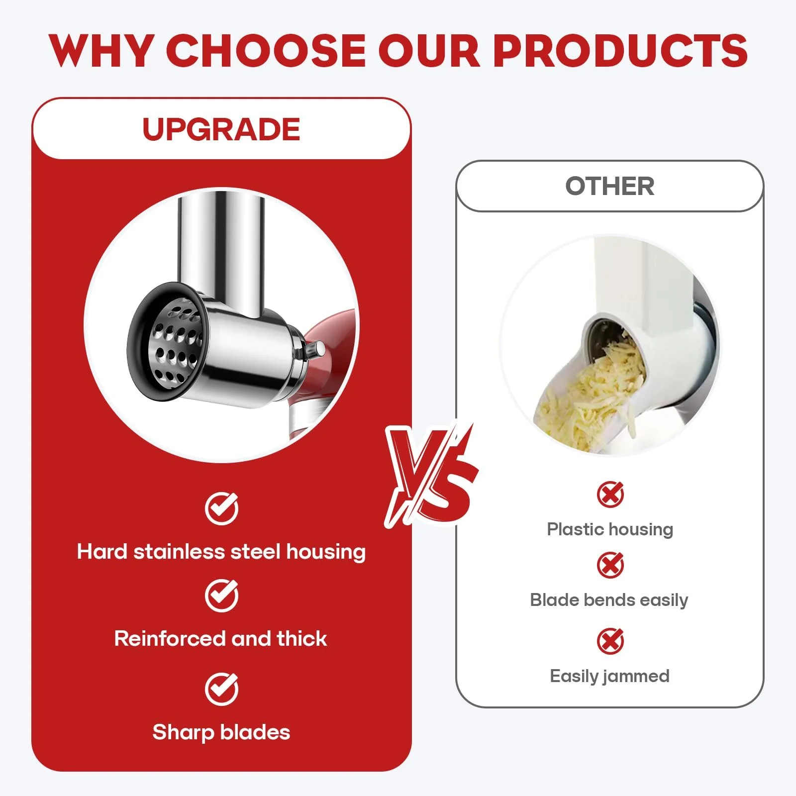 Овочерізка з нержавіючої сталі для Kitchenaid, фото №2