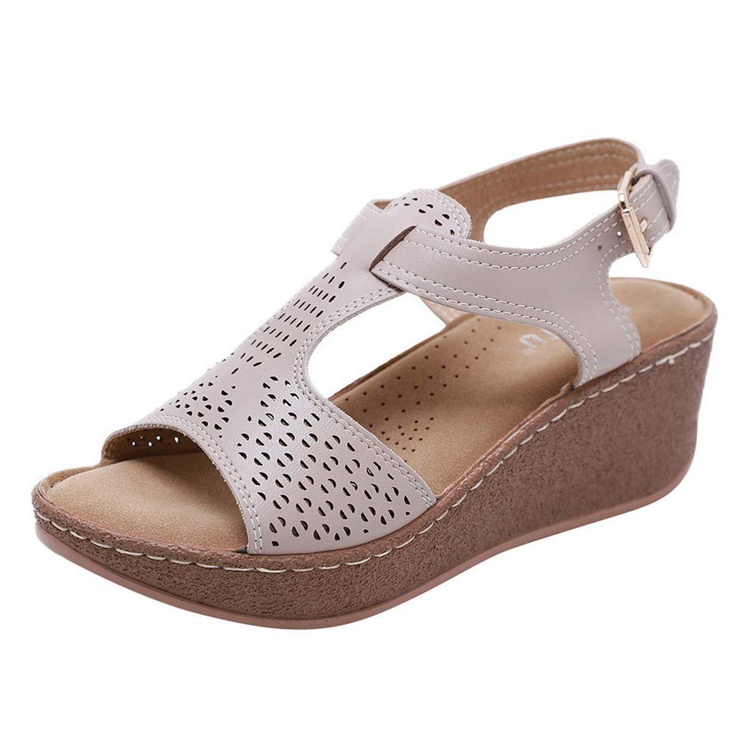 Босоніжки на танкетці жіночі з відкритим носком і Т-подібним ремінцем, сірі, фото №1 Босоніжки на танкетці жіночі з відкритим носком і Т-подібним ремінцем, сірі, фото №1