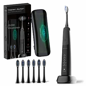 Звукова зубна щітка Tristan Auron SonicMaster 55 000 вібрацій 5 режимів Black - Фото 1