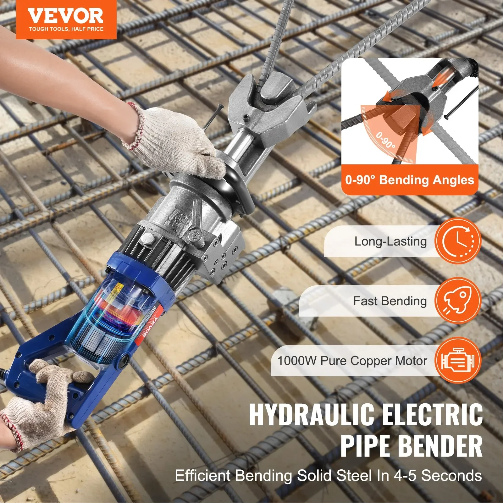 Магнітний індукційний нагрівач VEVOR LSJ1000W / 6-16 мм / Blue, фото №5