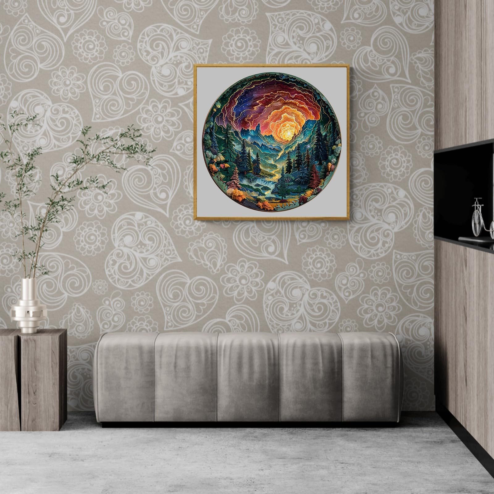 Дерев'яний пазл SECOGM 3D Visual Cave Sky 200 елементів 29 x 29 см у подарунковій коробці, фото №5