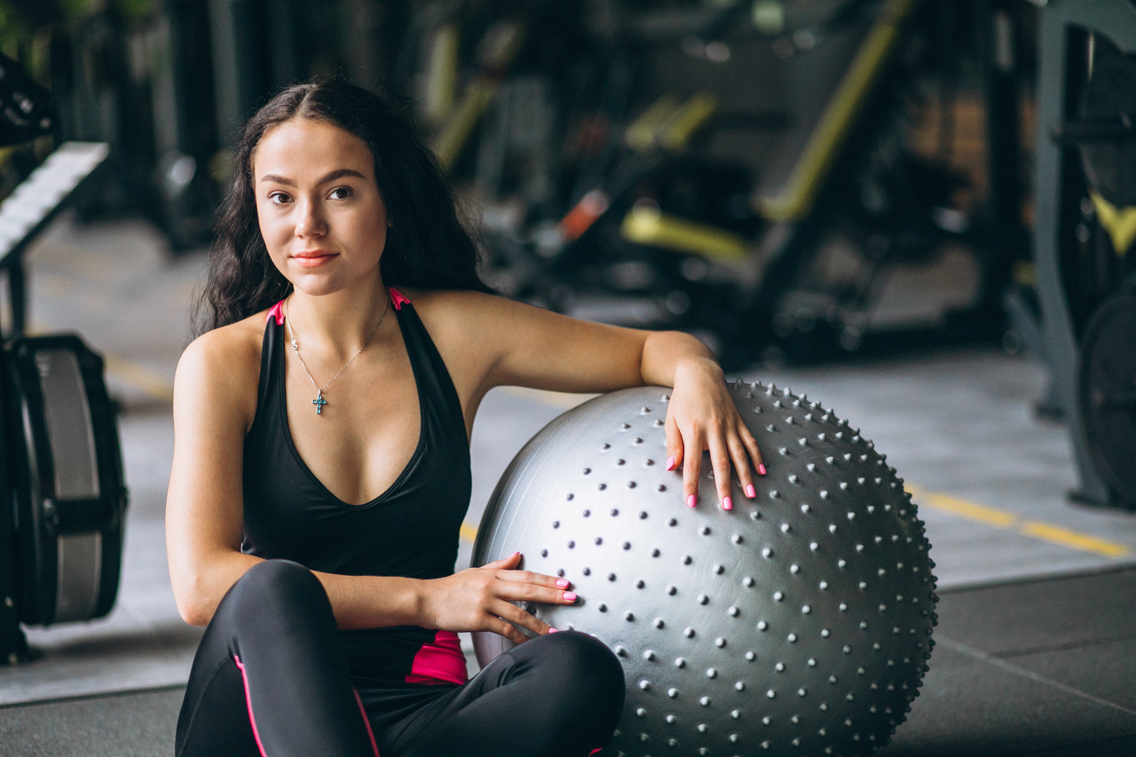 М'яч для фітнесу фітбол напівмасажний PowerPlay 4003 Ø65 cm Gymball Сірий помпа, фото №8