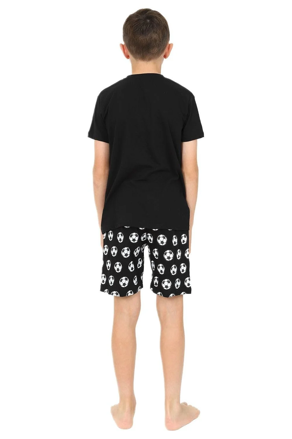 Коротка піжама для хлопчиків Eat Sleep Football Repeat Бавовна, фото №3