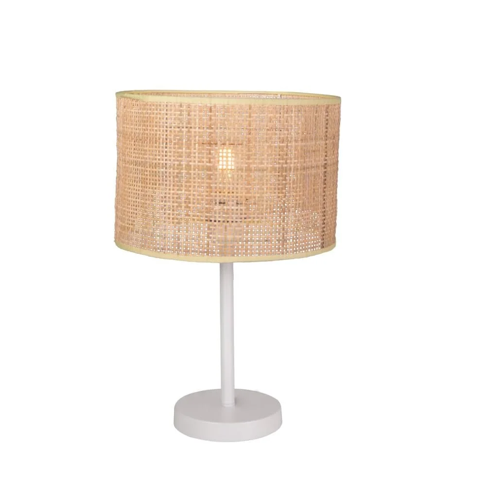 Настільна лампа Pakdasht Rattan Ротанг E27 450x300 мм Біла, фото №5
