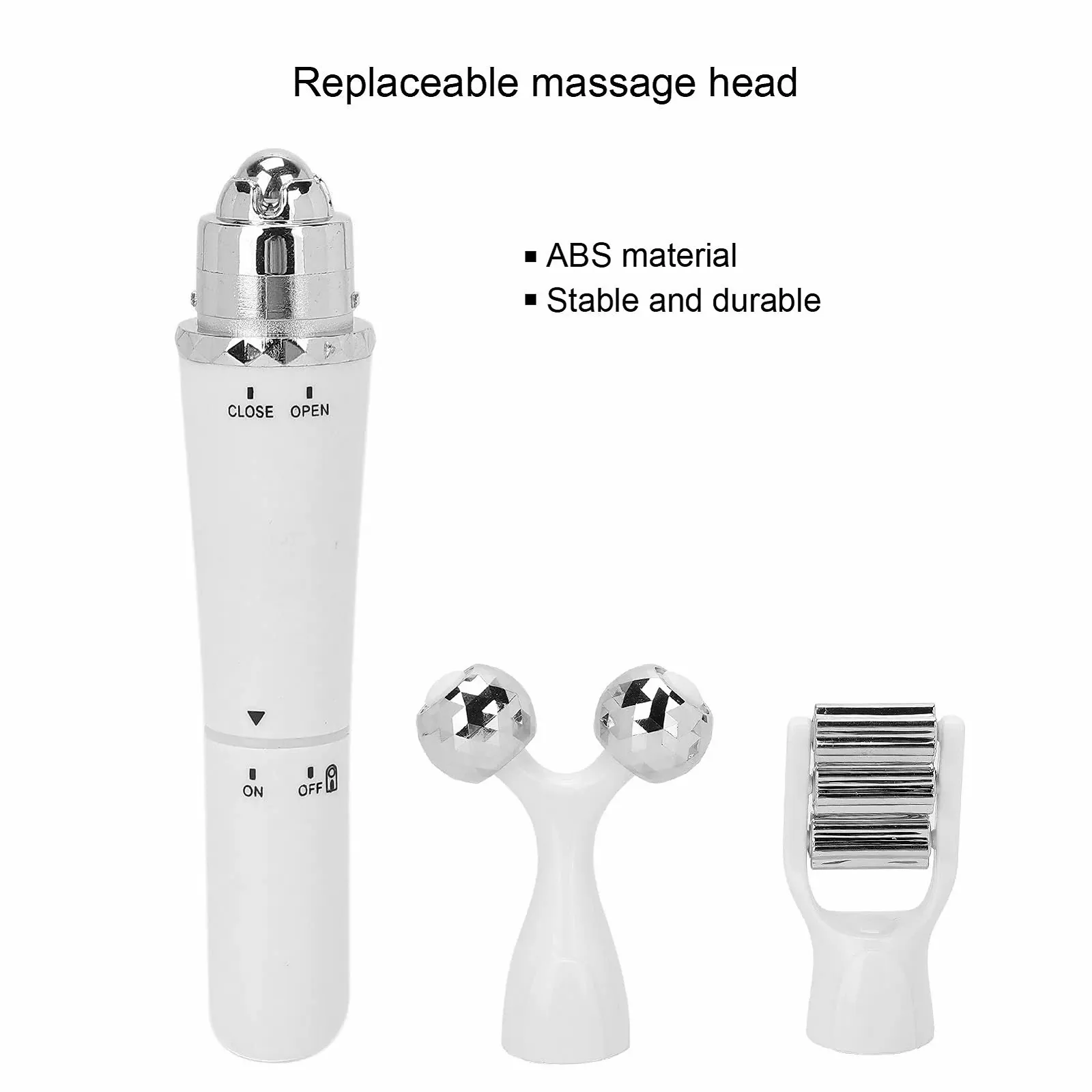 3 в 1 Ролик для масажу обличчя 3D Електричний косметичний ролик, фото №3