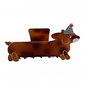 Заколка для волос Такса, Прочные милые заколки для волос, Ацетатная заколка для собак, Аксессуары для волос для женщин и девочек - Фото 1